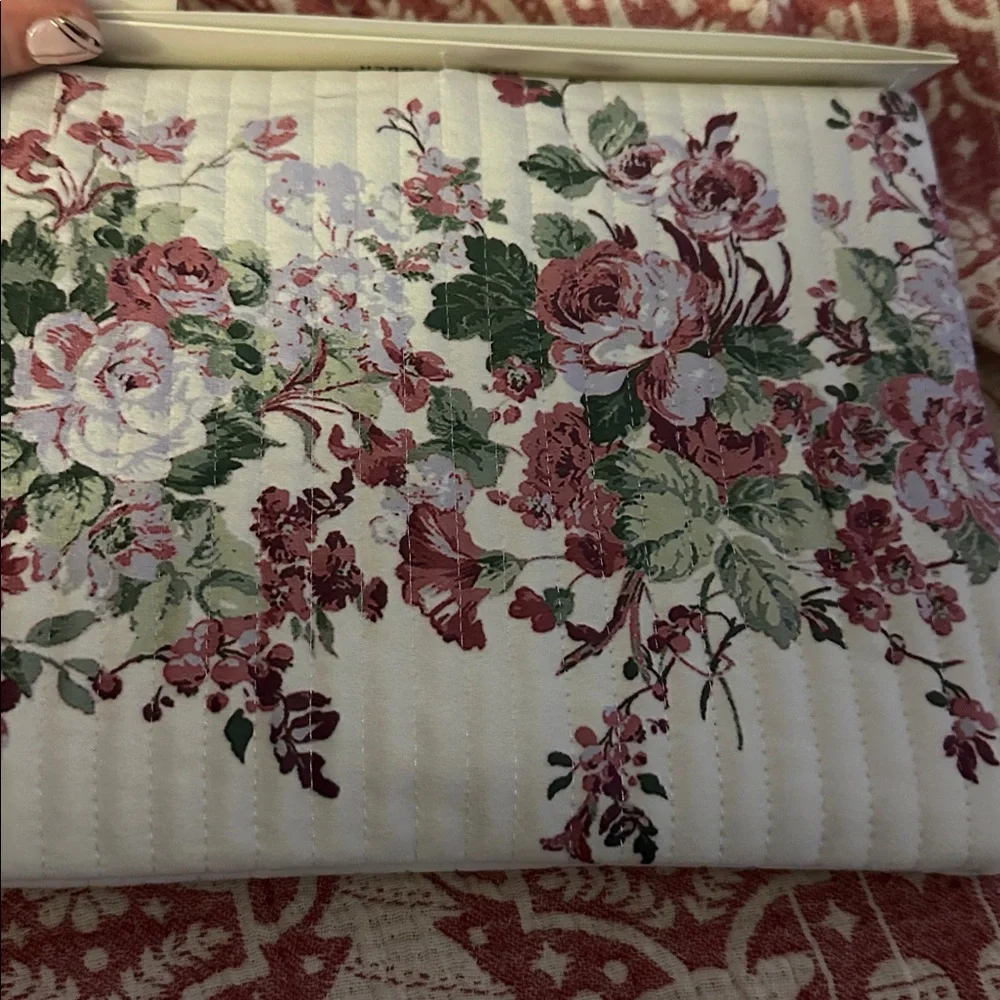 Laura Ashley rosemore mural makeup pouch